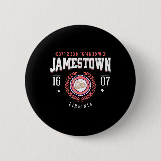Jamestown Virginia Colony Rustic Souvenir Revoluti Button
