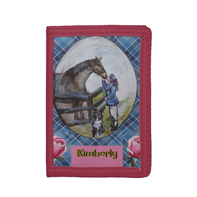 jamie in pasture, trifold wallet (Front Vertical)