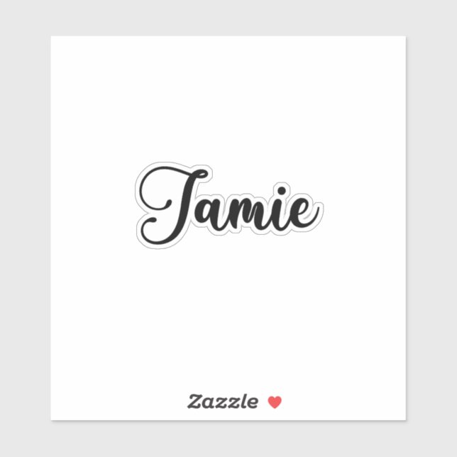 Jamie様　オーダーページ Jamie Name - Handwritten Calligraphy Sticker | Zazzle
