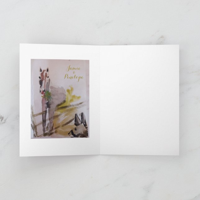 Jamie & Penelope Letterpress Thank You Card (Inside)