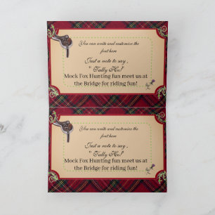 jamie & poppy tartan hunt note card