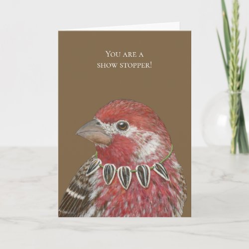 Jamie the house finch card