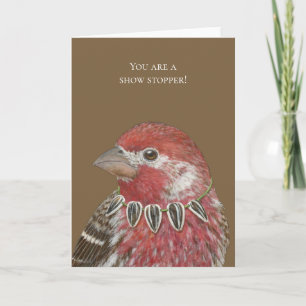 Jamie the house finch card