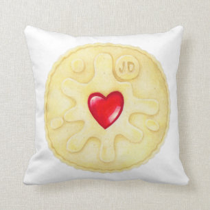 Jammie Dodger Biscuit Cushion