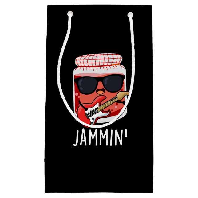 Jammin Funny Rocker Jam Pun  Small Gift Bag (Front)