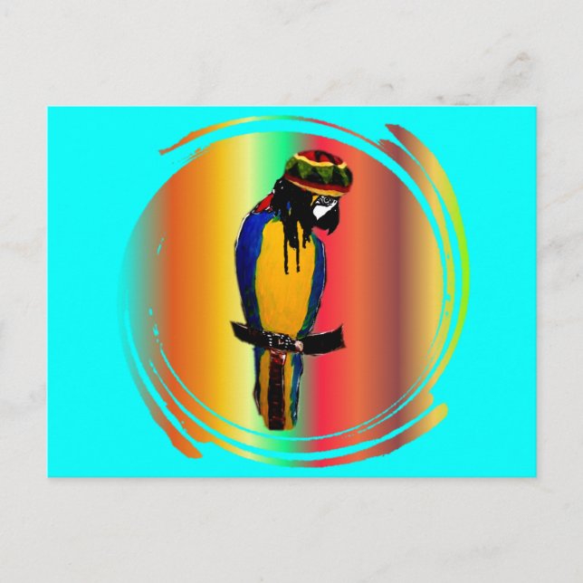 JAMMIN PARROT POSTCARD (Front)