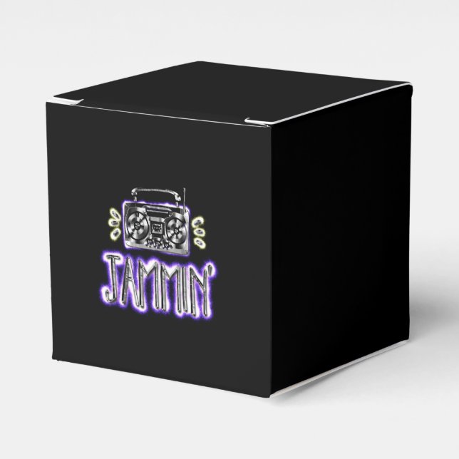Jammin' with Boombox Favor Boxes (Front Side)