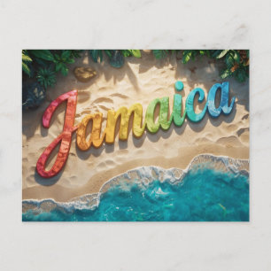 Jamming in jamaica postcard
