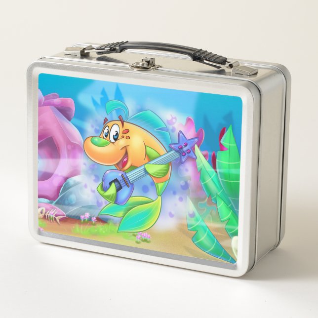 Jammy the Guitar Fish – FriendFish Lunchbox (Front)