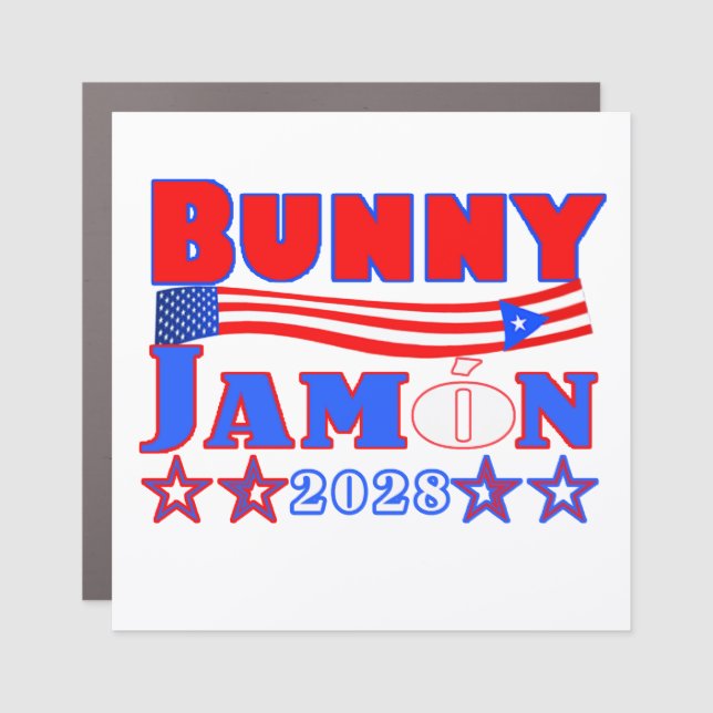jamon bunny 2028 car magnet (Front)