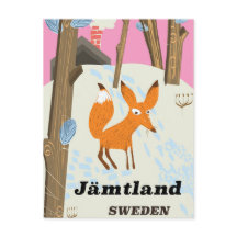Jämtland Sweden vintage travel poster