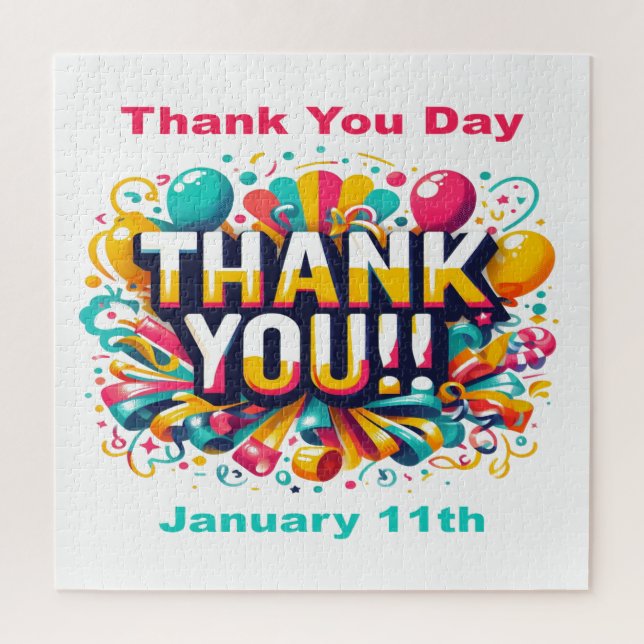 Jan 11th - Thank You Day Jigsaw Puzzle (Vertical)