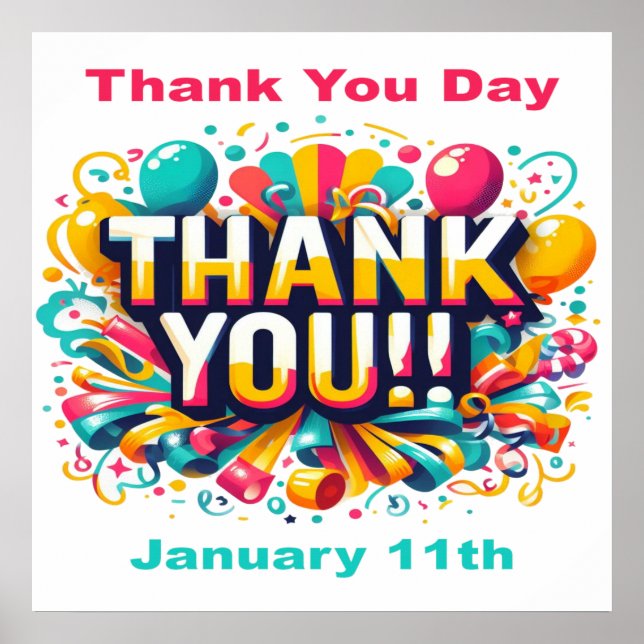 Jan 11th - Thank You Day Poster (Front)