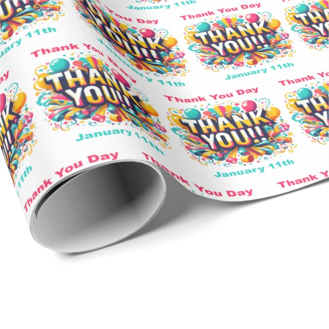 Jan 11th - Thank You Day Wrapping Paper (Roll Corner)