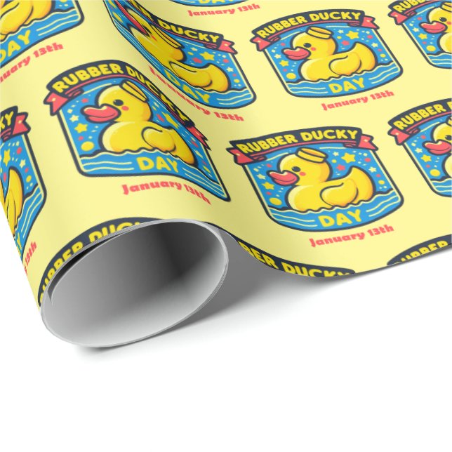 Jan 13th - Rubber Ducky Day Wrapping Paper (Roll Corner)