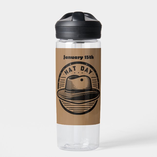 Jan 15th - Hat Day Water Bottle (Front)