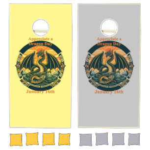 Jan 16th - Appreciate A Dragon Day Cornhole Set