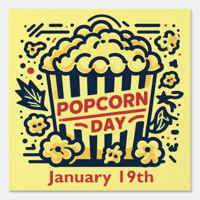 Jan 19th - Popcorn Day Sign (Front)