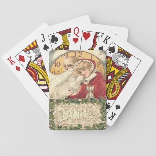 Jan 1st Old Father Time New Year Playing Cards
