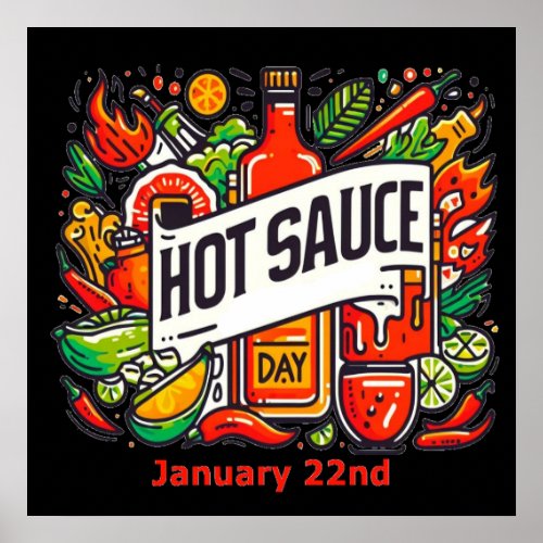 Jan 22nd _ Hot Sauce Day Poster