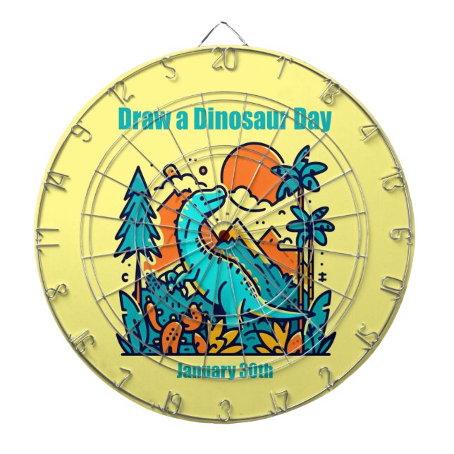 Jan 30th - Draw a Dinosaur Day Dart Board (Front)