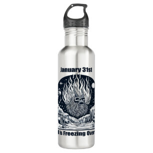 Jan 31st - Hell Is Freezing Over Day Stainless Steel Water Bottle