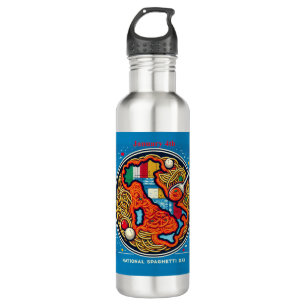 Jan 4th - National Spaghetti Day Stainless Steel Water Bottle