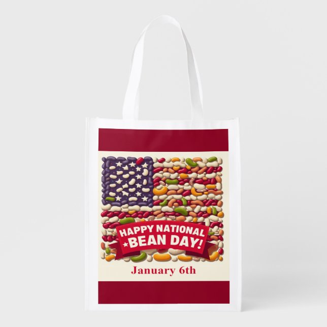 Jan 6th - National Bean Day Grocery Bag (Front)