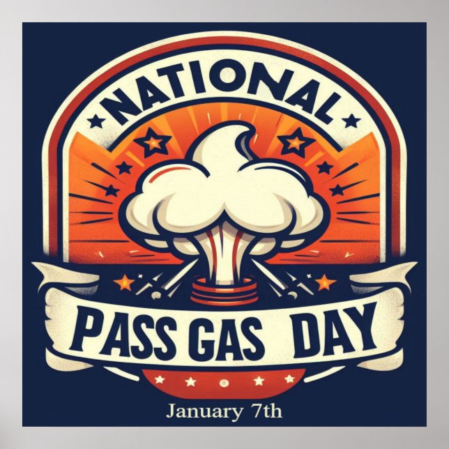 Jan 7th - National Pass Gas Day Poster (Front)