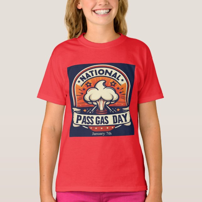 Jan 7th - National Pass Gas Day T-Shirt (Front)
