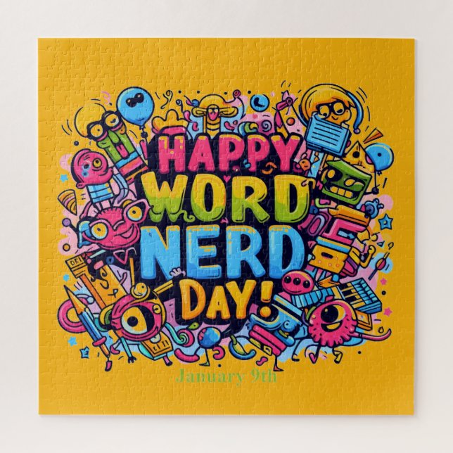 Jan 9th - Word Nerd Day Jigsaw Puzzle (Vertical)