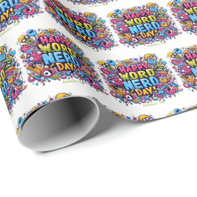 Jan 9th - Word Nerd Day Wrapping Paper (Roll Corner)