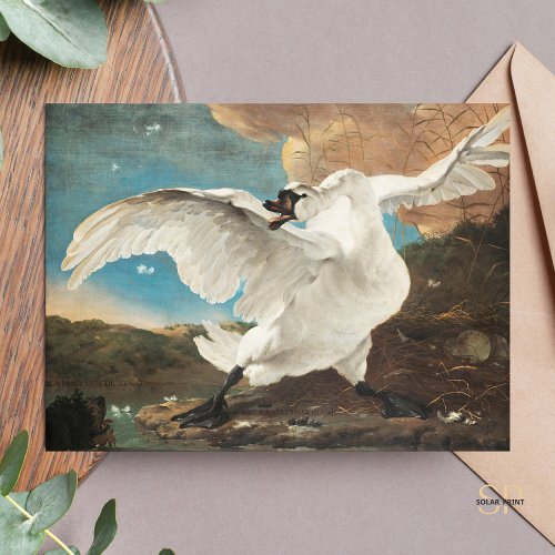 Jan Asselijn The Threatened Swan Painting Art Prin Postcard