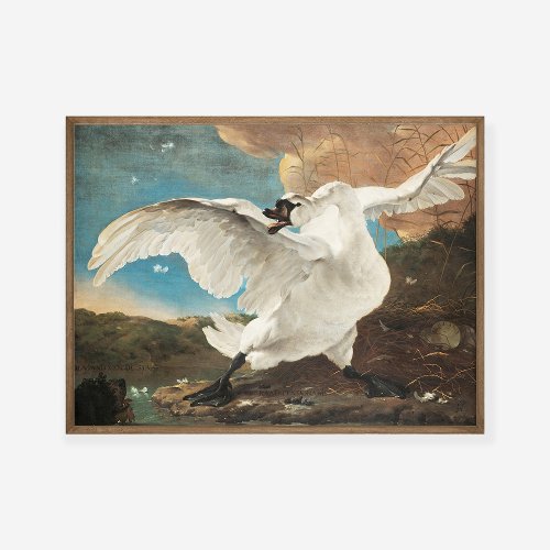 Jan Asselijn The Threatened Swan Painting Art Prin Poster