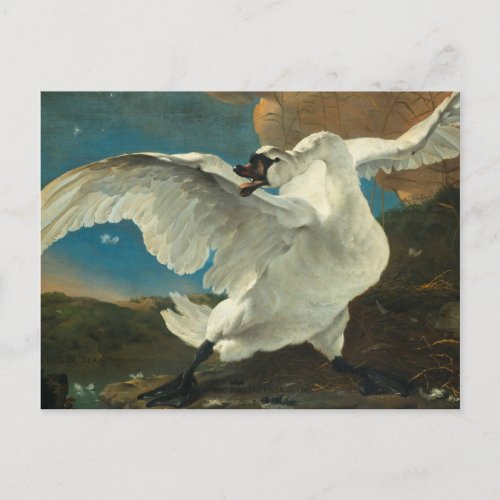 Jan Asselyn _ The Threatened Swan Holiday Postcard