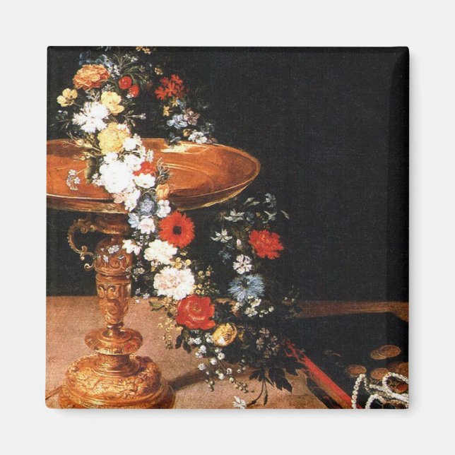 Jan Brueghel Flowers Magnet (Front)