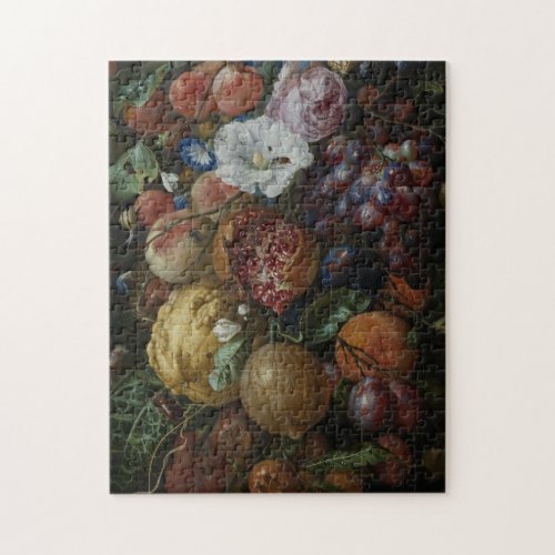 Jan Davidsz De Heem _ Festoon Of Fruit And Flower Jigsaw Puzzle