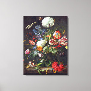 Jan Davidsz de Heem "Flower Vase" Canvas Print