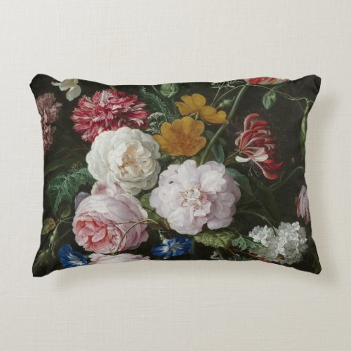 Jan Davidsz De Heem _ Still Life With Flowers Accent Pillow