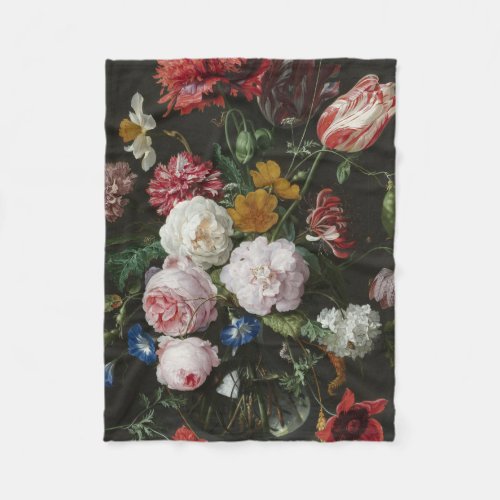 Jan Davidsz De Heem _ Still Life With Flowers Fleece Blanket