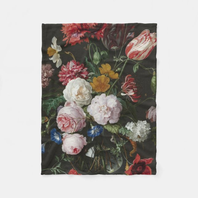 Jan Davidsz. De Heem - Still Life With Flowers Fleece Blanket (Front)