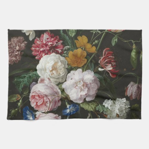 Jan Davidsz De Heem _ Still Life With Flowers Kitchen Towel