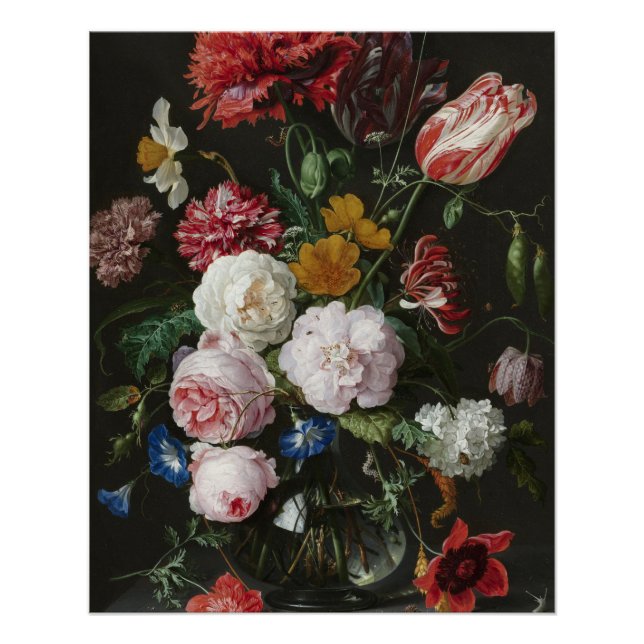 Jan Davidsz. De Heem - Still Life With Flowers Poster (Front)