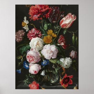 Jan Davidsz. De Heem - Still Life With Flowers Poster