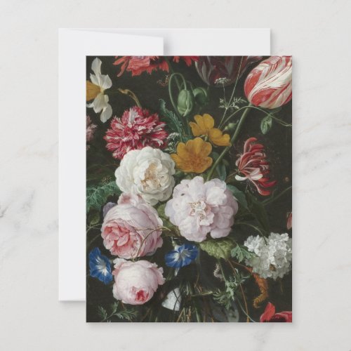 Jan Davidsz De Heem _ Still Life With Flowers Thank You Card