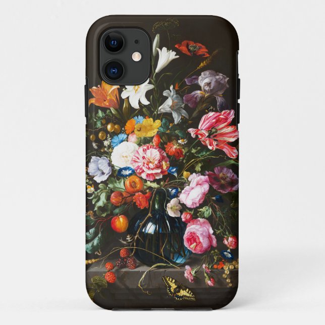 Jan Davidsz de Heem,  Vase of Flowers, 1670 Case-Mate iPhone Case (Back)
