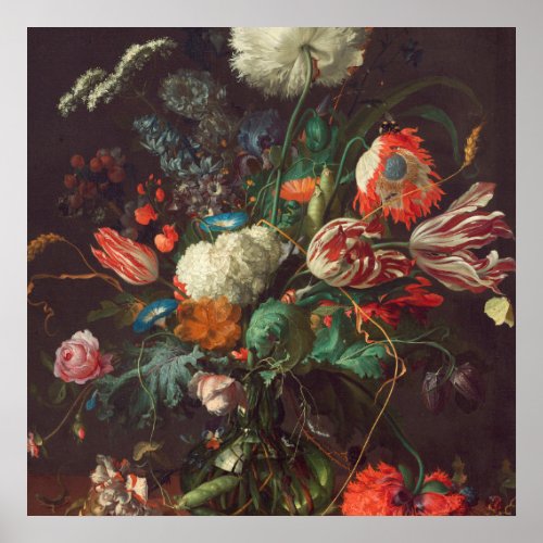 Jan Davidsz De Heem _ Vase Of Flowers Poster