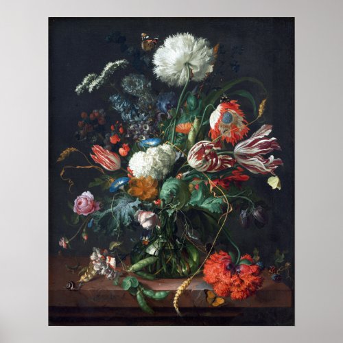 Jan Davidsz de Heem Vase of Flowers Poster