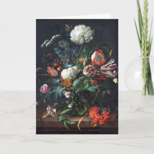 Jan Davidsz de Heem Vase of Flowers Poster Card