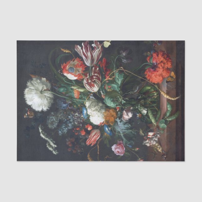 Jan Davidsz de Heem Vase of Flowers Tissue Paper (Front)
